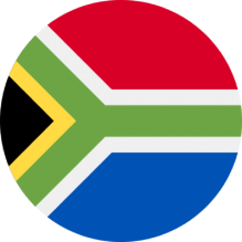 South african flag round